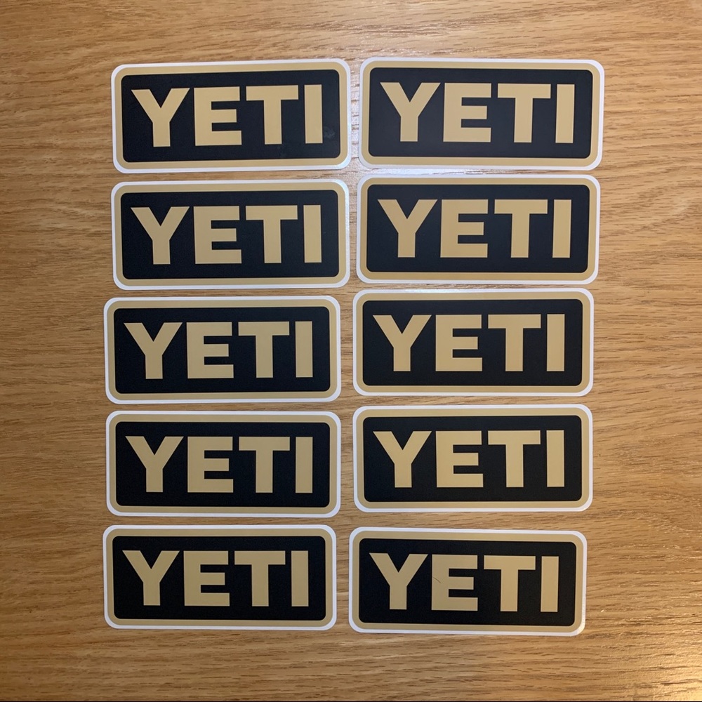 Yeti Stickers - Set of 10 - Black/Tan